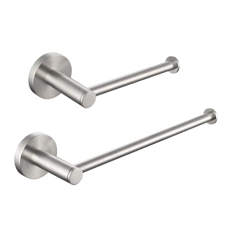 Kibi Circular 2-Piece Bathroom Hardware Set C-KBA14-2BN-1